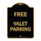 Signmission Designer Series Sign-Free Valet Parking, Black & Gold Aluminum Sign, 18" x 24", BG-1824-23939 A-DES-BG-1824-23939 - alternate 1